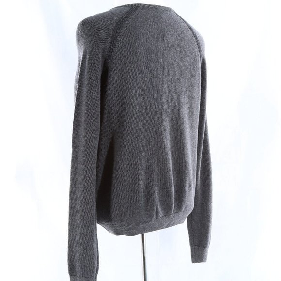 Taylor Vintage Reversible V Neck Sweater Pullover Gray/Heather Silver - Picture 4 of 8